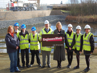 NI Water's Jane Jackson and Brian Henderson with Claire Foster from the South Eastern Education & Library Board and pupils from Lagan College | NI Water News